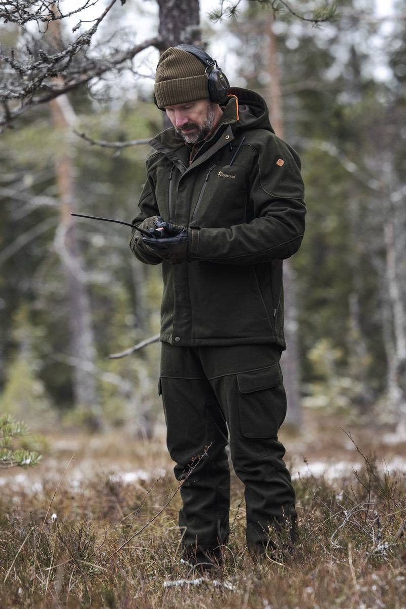 Pinewood Småland Wendbare Jägermütze (Mossgrün/Orange)