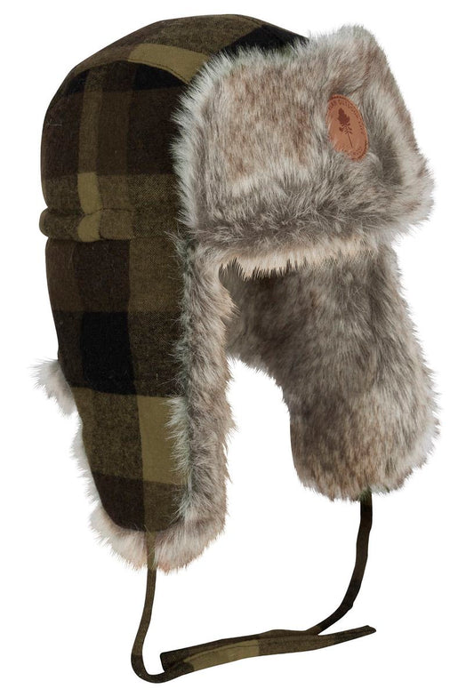 Pinewood Classic karierte Pelzmütze