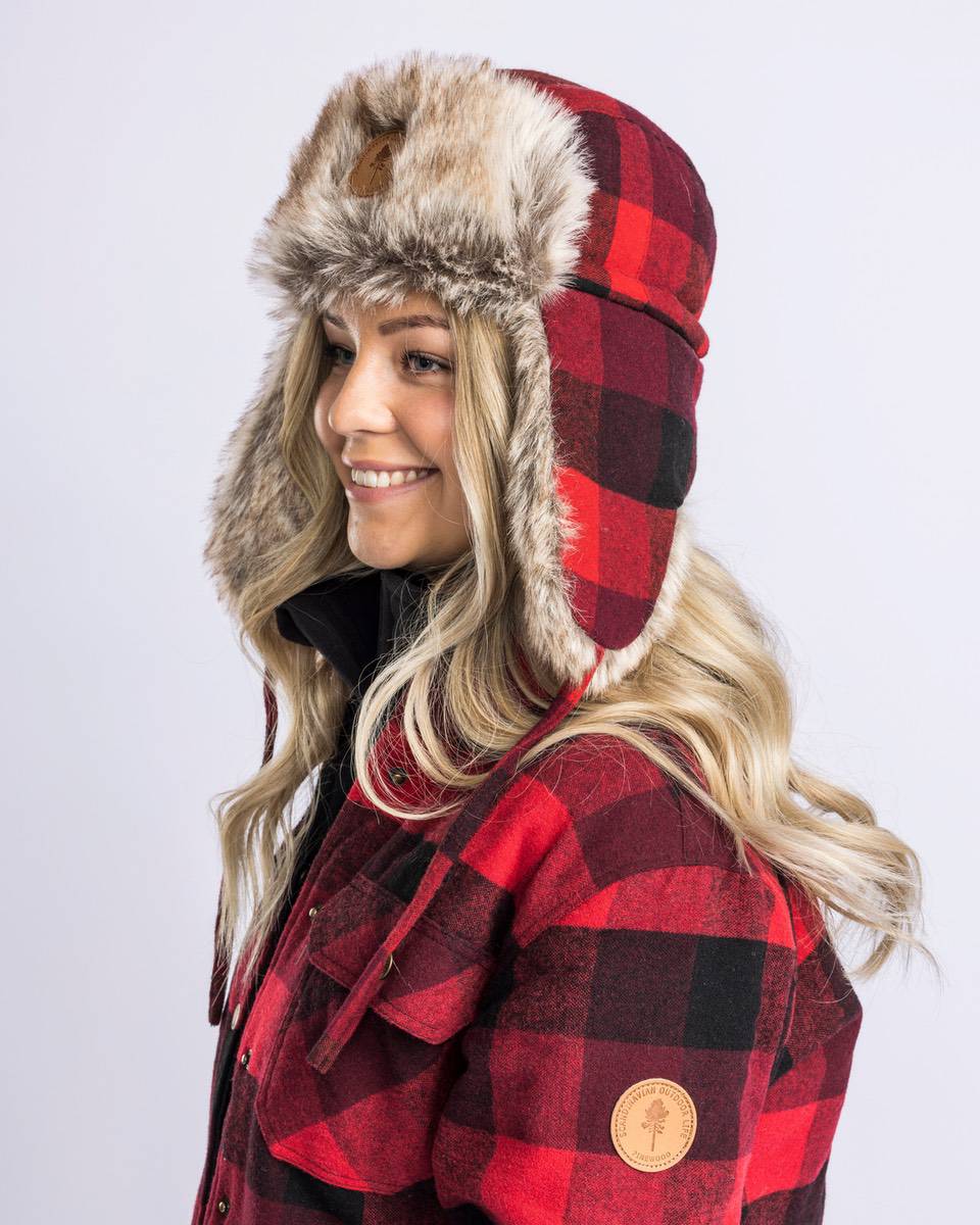 Pinewood Classic karierte Pelzmütze