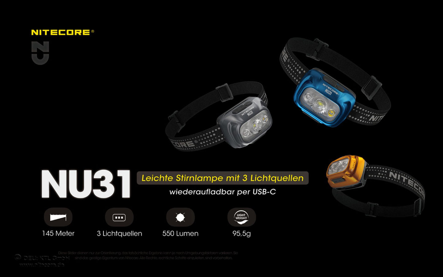 Nitecore NU31 - 550 Lumen
